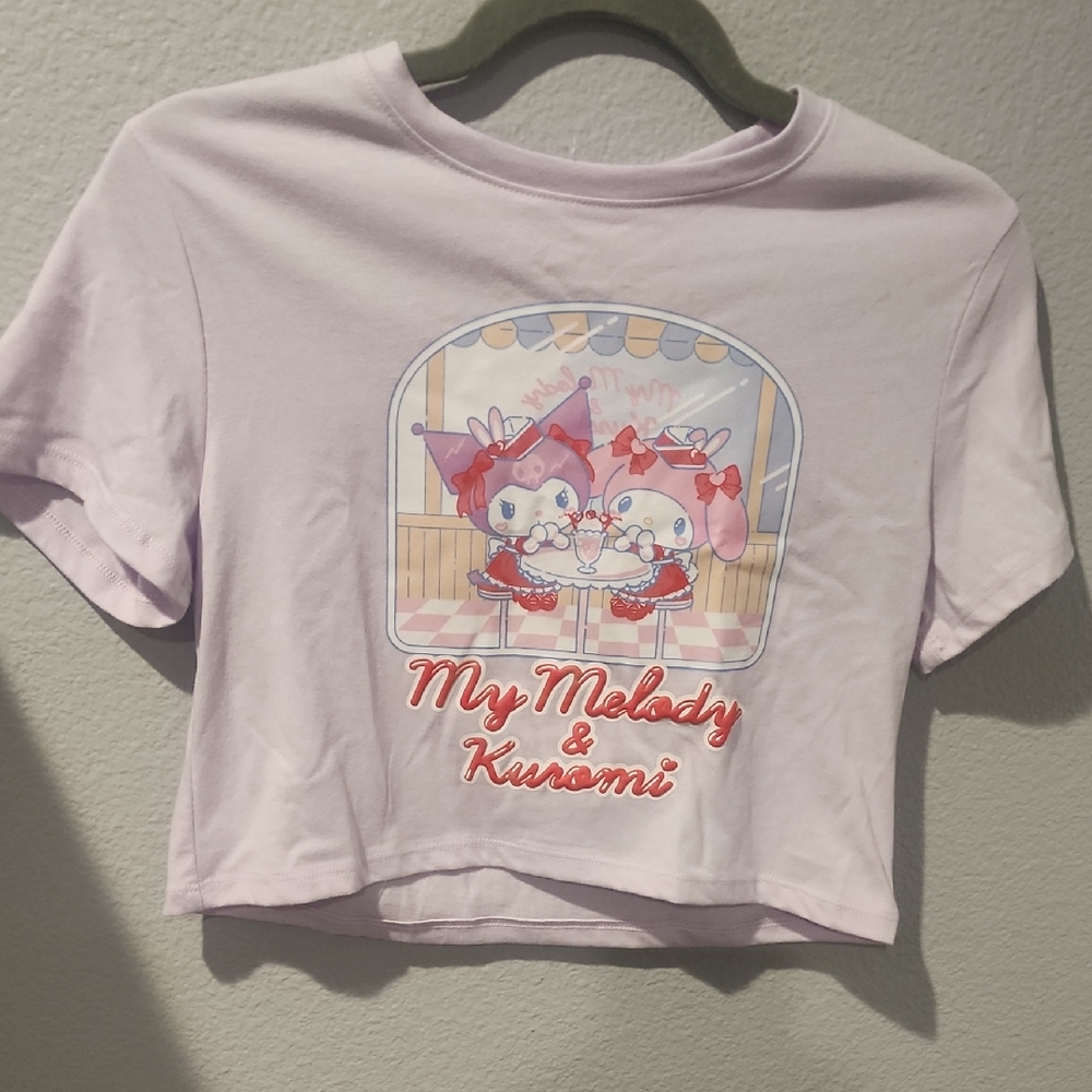 My Melody & Kuromi Crop T-Shirt - Pink Box Lunch